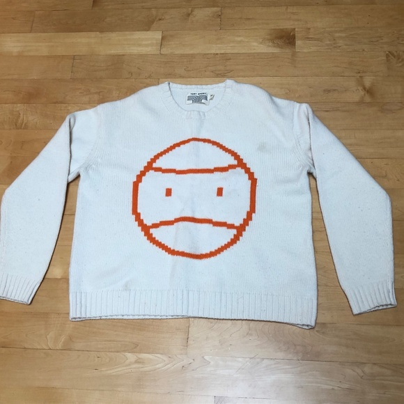 Tory Sport Loose Fit Wool 'Grumps' Pixel Crew Neck Sweater - Picture 3 of 9